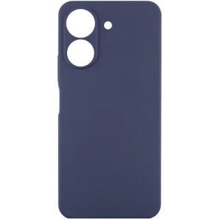Цветной силиконовый чехол GETMAN с закрытой камерой на Xiaomi Redmi 13C — Синий / Midnight Blue