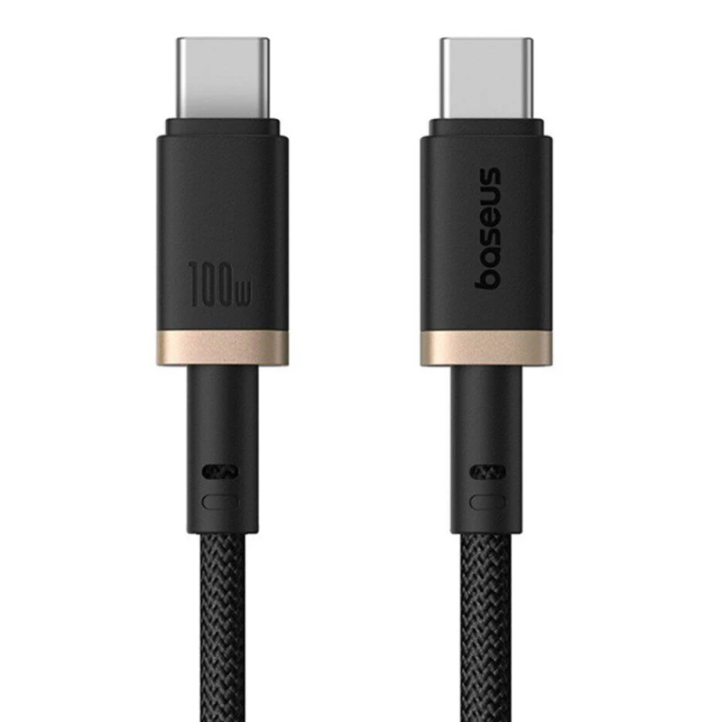 Дата кабель Baseus Dura Series Fast Charging Type-C to Type-C 100W (1m) (P10377803U01) – Gold / Black. Фото 1 из 4