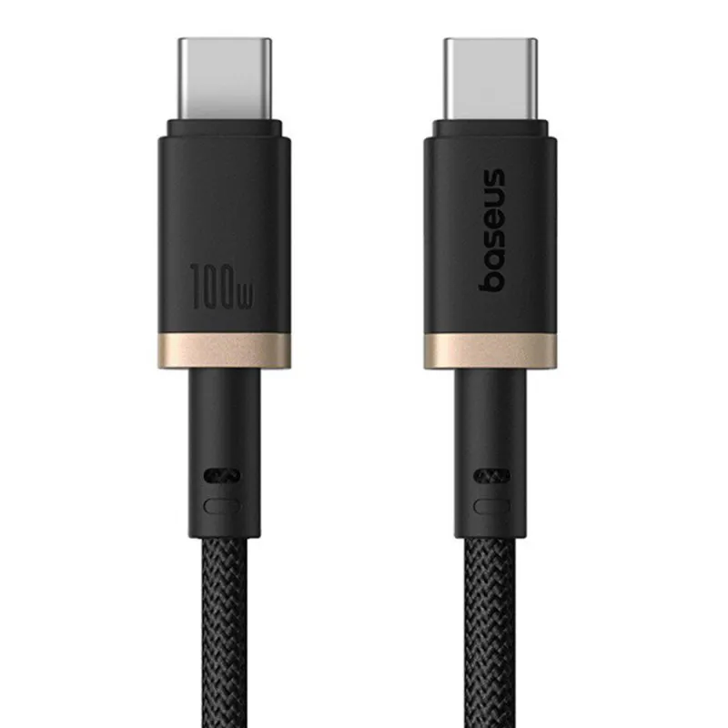 Дата кабель Baseus Dura Series Fast Charging Type-C to Type-C 100W (2m) (P10377803) – Gold / Black. Фото 1 из 3