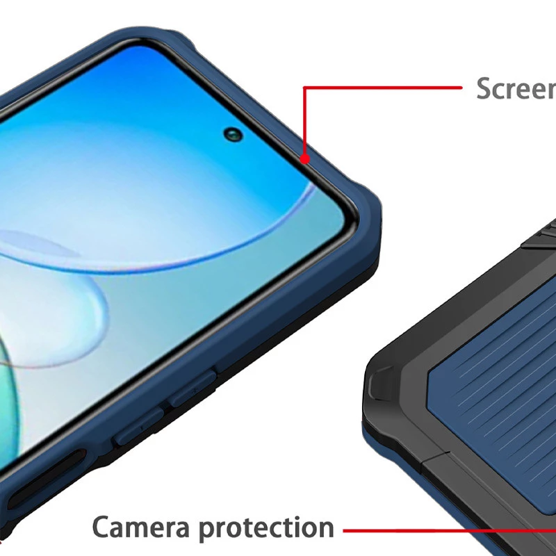 Протиударний чохол Defender Clip на Samsung Galaxy S21 FE – Blue. Фото 4 з 7