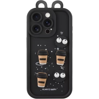Силіконовий чохол Funny Toys with Ears для Apple iPhone 14 Pro Max (6.7") — Black