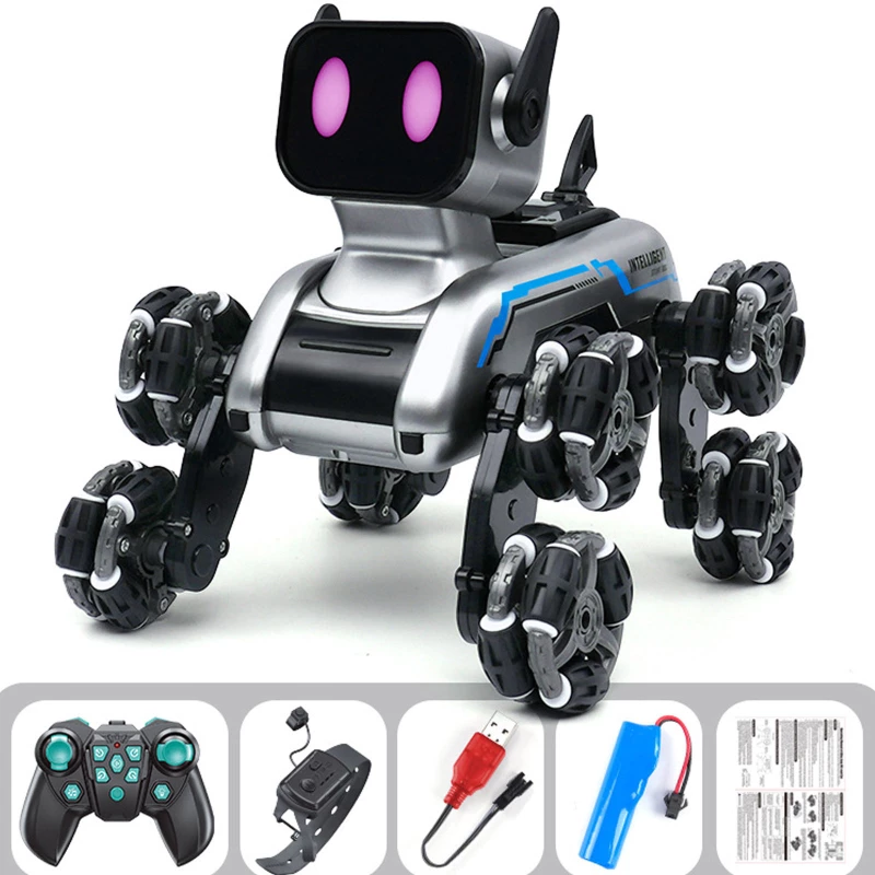 Інтерактивна іграшка Собака-Робот SHT 2950-1 (2 charger battery) – silver. Фото 2 з 6