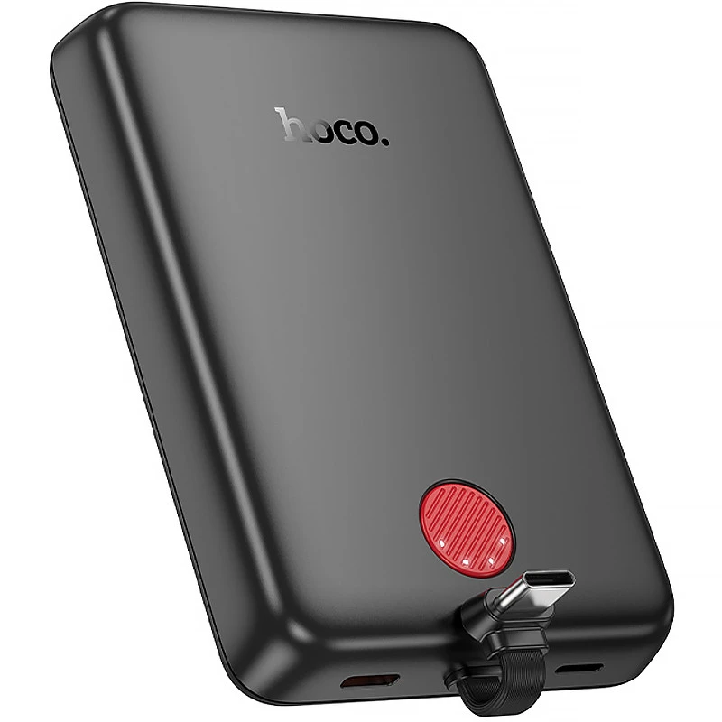 Портативний ЗП Power Bank Hoco J133A Triumph PD20W + Type-C з БЗП 10000 mAh – Black. Фото 2 з 6