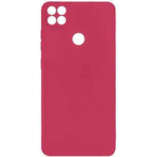 Кольоровий силіконовий чохол із захистом камери на Xiaomi Redmi 9C — Бордовий / Burgundy