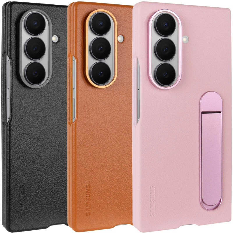 Шкіряний чохол Leather Case (AAA) with stand для Samsung Galaxy Z Fold7 фото 2 з 2