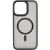 TPU+PC чохол Metal Buttons with Magnetic Fit для Apple iPhone 16 Pro – Чорний / Black. Фото 2 з 9