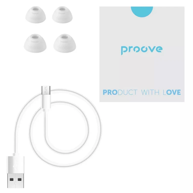 Бездротові TWS навушники Proove Digital Pro with ANC (APP) – White. Фото 3 з 7