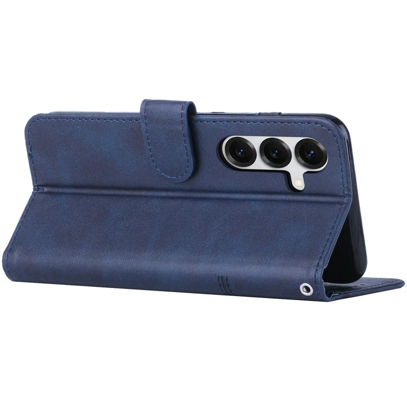 Кожаный чехол-книжка Jet Cover для Samsung Galaxy S26 – Blue. Фото 4 из 4