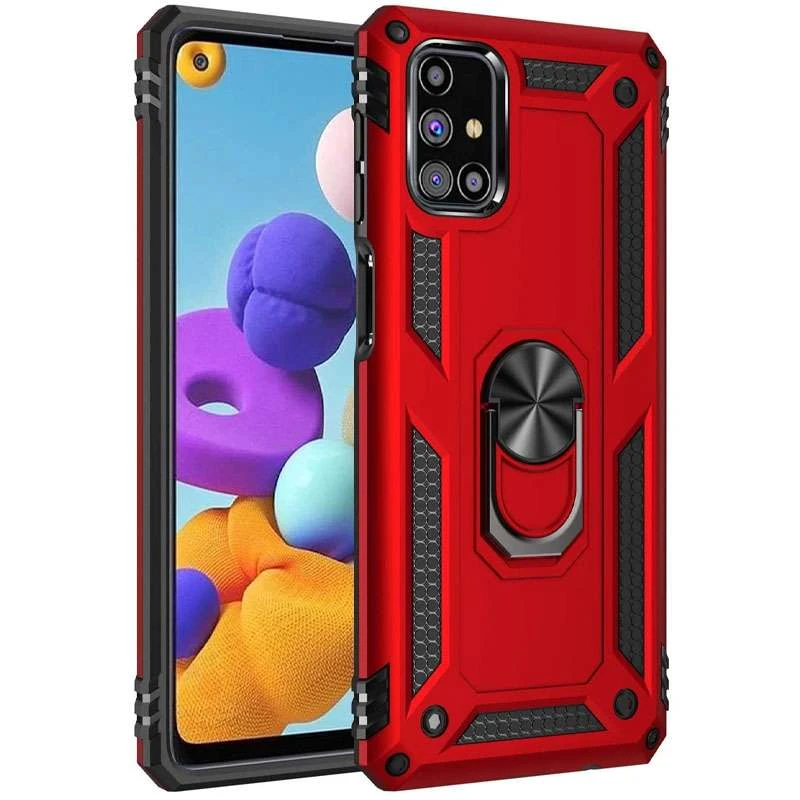 

Протиударний чохол Serge Ring з кільцем на Samsung Galaxy M31s (Червоний)