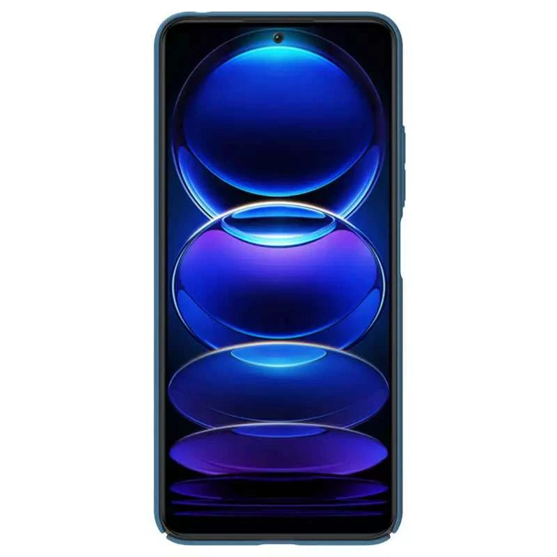 Карбована накладка Nillkin зі шторкою для камери на Xiaomi Redmi Note 12 5G – Синій / Blue. Фото 2 з 5