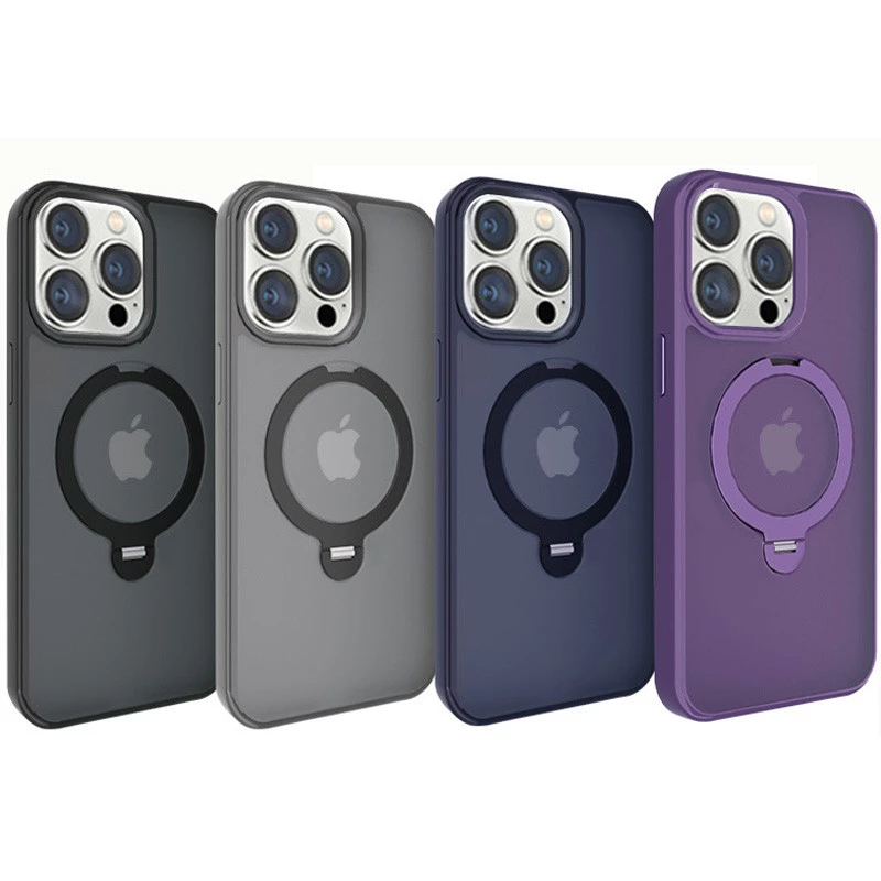 Кольоровий TPU+PC з металевими кнопками, кільцем та MagSafe на Apple iPhone 15 Pro Max (6.7") фото 1 з 4