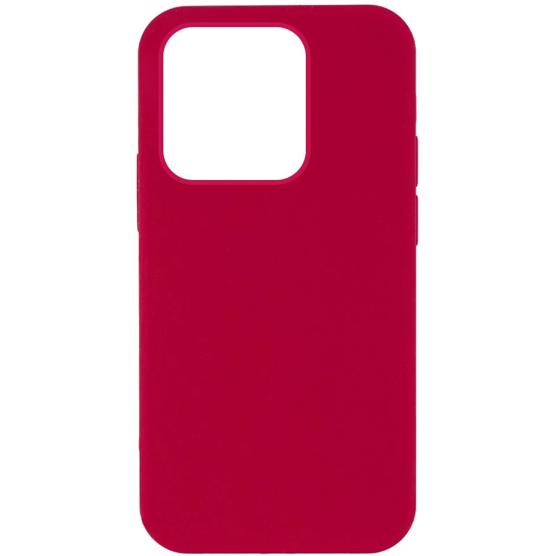 Чехол с закрытым низом Silicone Case для Apple iPhone 15 Pro (6.1") – Красный / Rose Red. Фото 1 из 4
