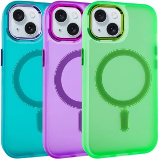 Цветной TPU+PC с MagSafe на Apple iPhone 15 (6.1") фото 1 из 5