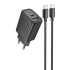 СЗУ Hoco N63 Gentle PD30W+QC3.0 (1USB-A/1C) + кабель Type-C to Type-C – Black. Фото 1 из 5