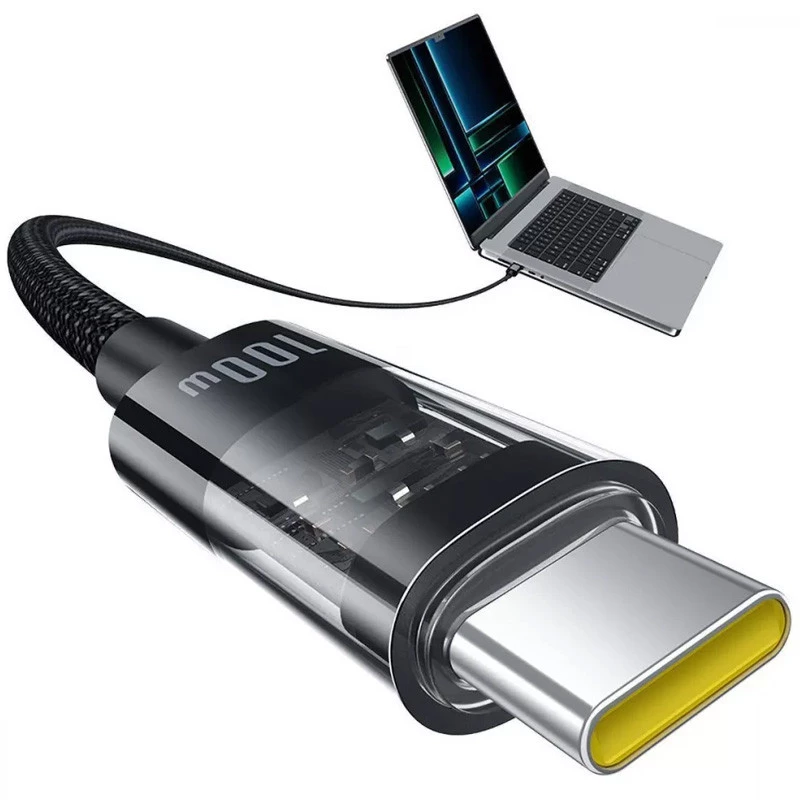 Дата кабель Baseus Gem Fast Charging Type-C to Type-C 100W (1m) (P10373000111) – Cluster Black. Фото 4 з 6