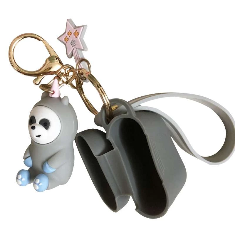 

Силіконовий футляр Cute Charm для навушників AirPods Pro (Панда / Сірий)