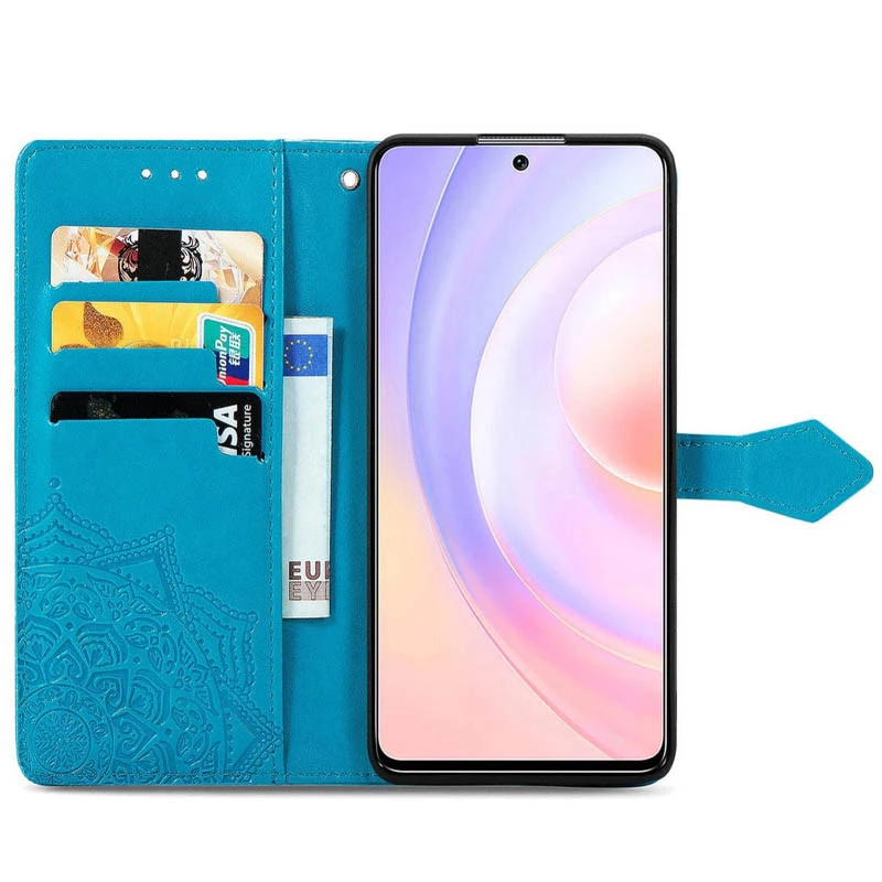 Шкіряний чохол-книжка Art Case з візитницею для Samsung Galaxy A52 4G / A52 5G – Синій. Фото 5 з 6