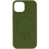 Чохол Silicone Armor Max no logo with MagSafe для Apple iPhone 12 (6.1") – Зелений / Dark Olive. Фото 4 з 7
