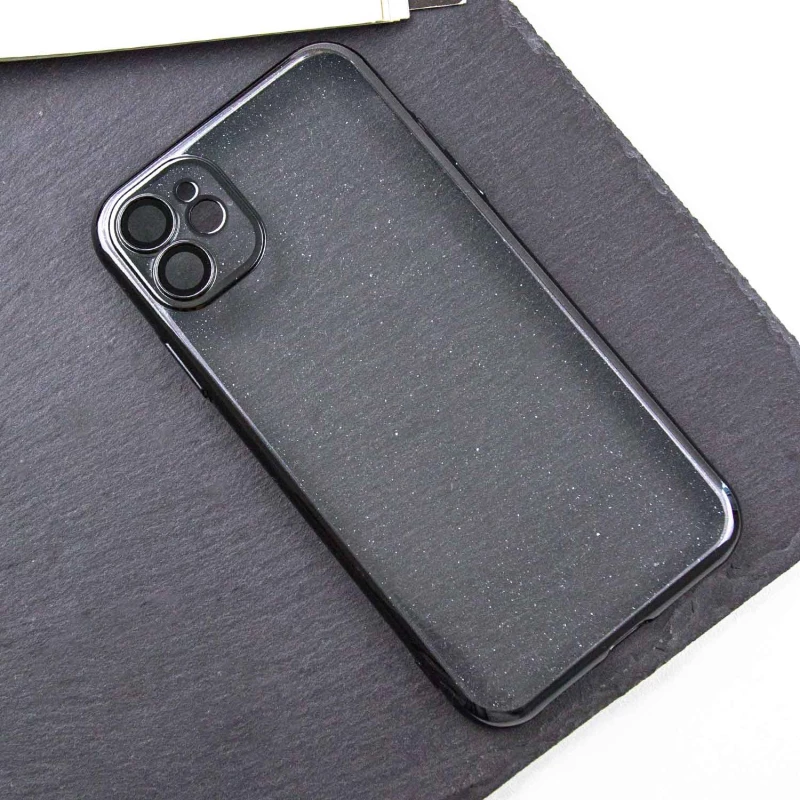 TPU+PC чехол с блестками на Apple iPhone 12 (6.1") – Black. Фото 6 из 10