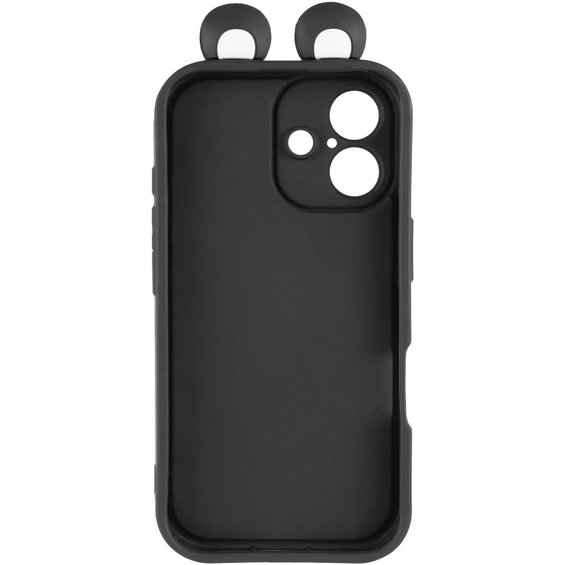 Силіконовий чохол Funny Toys with Ears для Apple iPhone 16 – Black. Фото 6 з 8