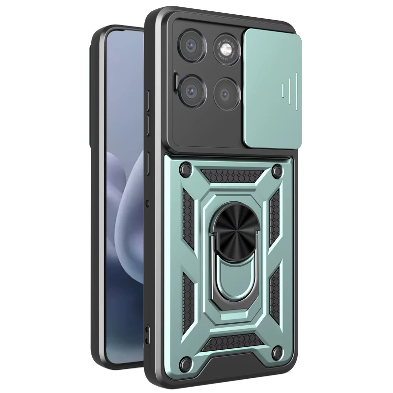 Удароміцний чохол Ummi Camshield Serge Ring (in box) для Motorola Moto G86 Power – Зелений / Green. Фото 1 з 1