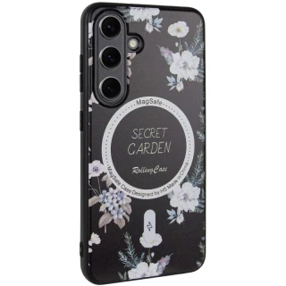 TPU+PC чохол Secret Garden with MagFit для Samsung Galaxy S23 FE — Black