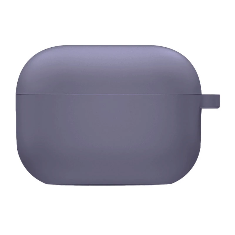 Силіконовий футляр з мікрофіброю для навушників Airpods 4 – Сірий / Lavender Gray. Фото 1 з 1