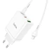 МЗП Hoco N33 Start PD35W (2C/1A) + Type-C to Lightning – White. Фото 4 з 8