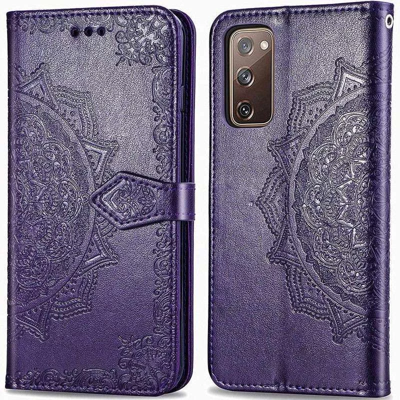 Шкіряний чохол-книжка Art Case з візитницею для Samsung Galaxy S20 FE – Фіолетовий. Фото 2 з 6