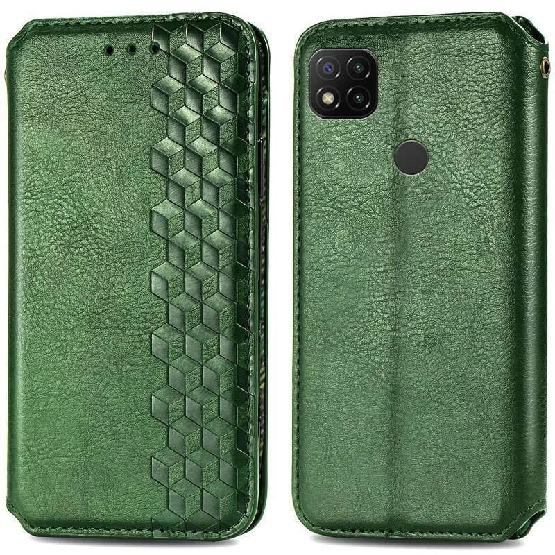 Чохол книжка GETMAN кубик для Xiaomi Redmi 9C – Зелений. Фото 5 з 5