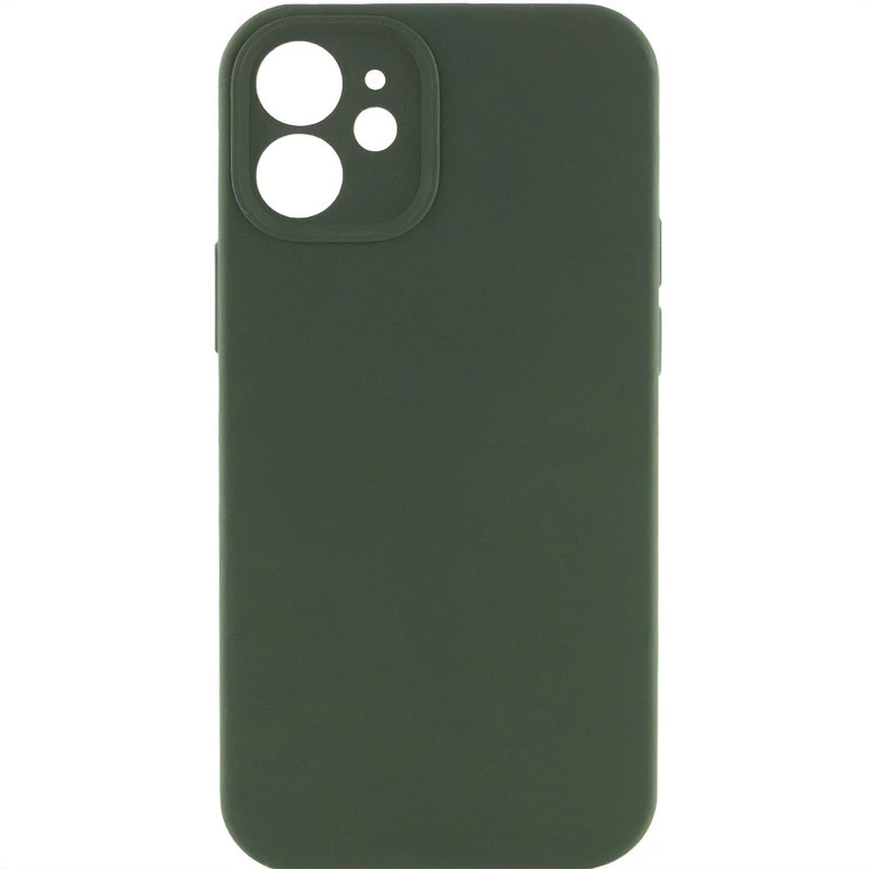 

Чехол с защитой камеры Silicone Case Apple iPhone 12 (6.1") (Зеленый / Cyprus Green), Зелений / cyprus green