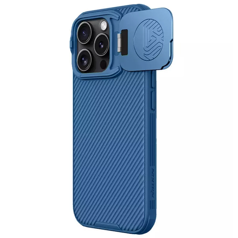 Чохол Silicone Nillkin LensWing Prop Magnetic для Apple iPhone 16 Pro – Синій / Blue. Фото 9 з 21