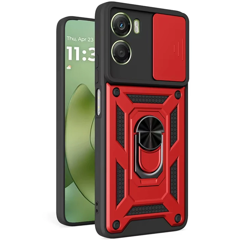 Удароміцний чохол Ummi Camshield Serge Ring (in box) для Motorola Moto G05 – Червоний / Red. Фото 2 з 2