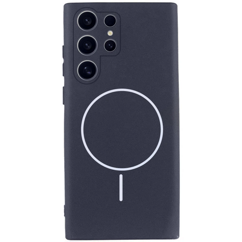 Силіконовий чохол Lakshmi MagFit з захистом камери для Samsung Galaxy S24 Ultra – Темно-синій / Midnight blue. Фото 1 з 1