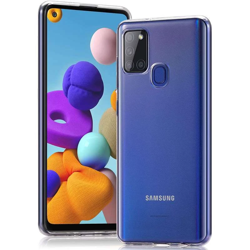 

Ультратонкий силиконовый чехол 1 мм для Samsung Galaxy A21s (Бесцветный (прозрачный)), Безбарвний (прозорий)