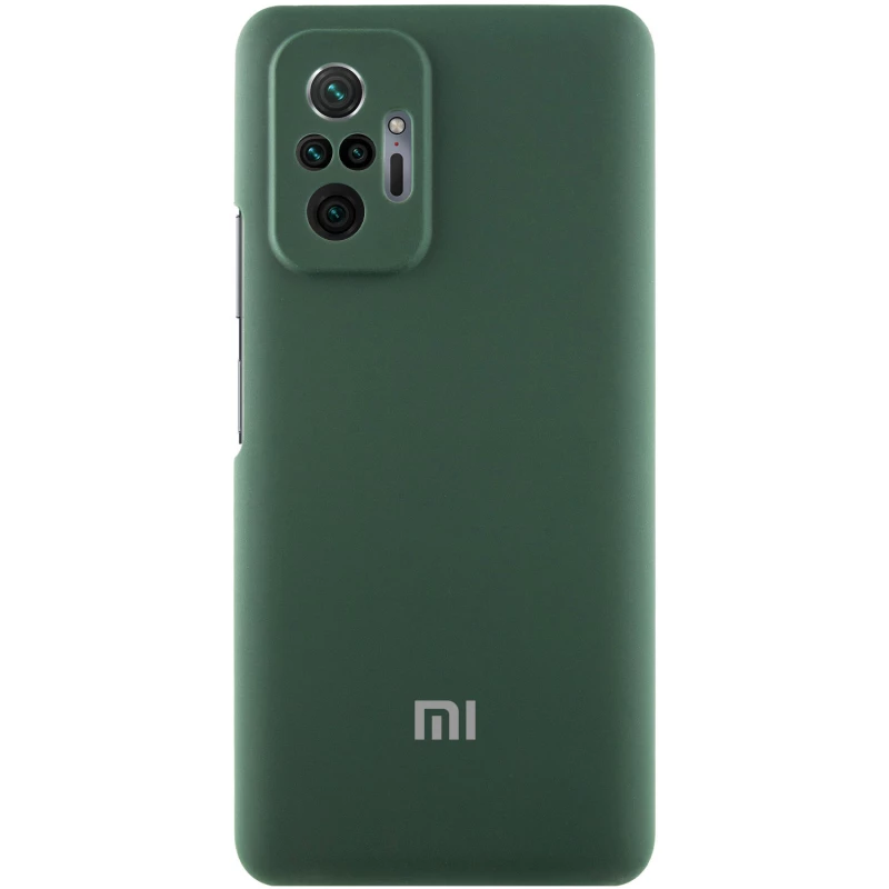 Чехол Silicone Case Lakshmi Premium L с закрытой камерой для Xiaomi Redmi Note 10 Pro Max – Зеленый / Cyprus Green. Фото 1 из 4