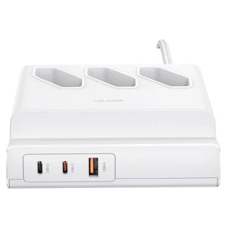 СЗУ Usams US-CC160 P1 65W Super Si Fast Charging USB Extension Socket фото 1 СЗУ Usams US-CC160 P1 65W Super Si Fast Charging USB Extension Socket фото 1 из 1
