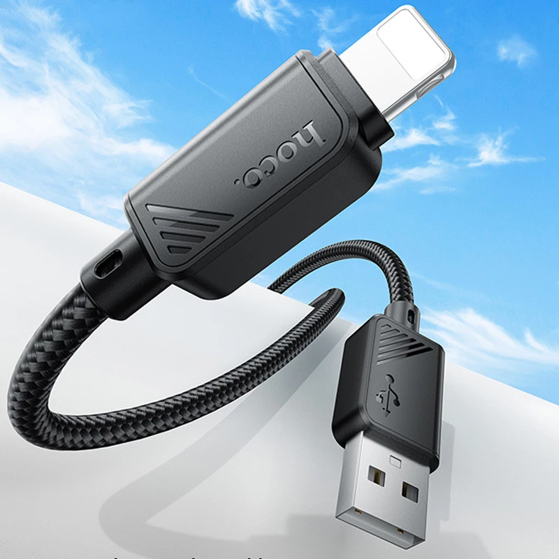 Дата кабель Hoco X113 Beneficio USB to Lightning (1m) – Black. Фото 2 з 4