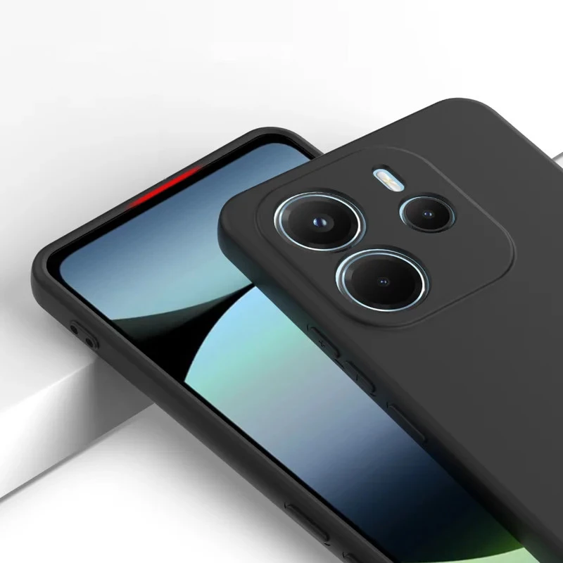 Чорний силіконовий чохол Epik із захистом камери на Xiaomi Redmi Note 14 4G (Europe version) – Чорний. Фото 3 з 3