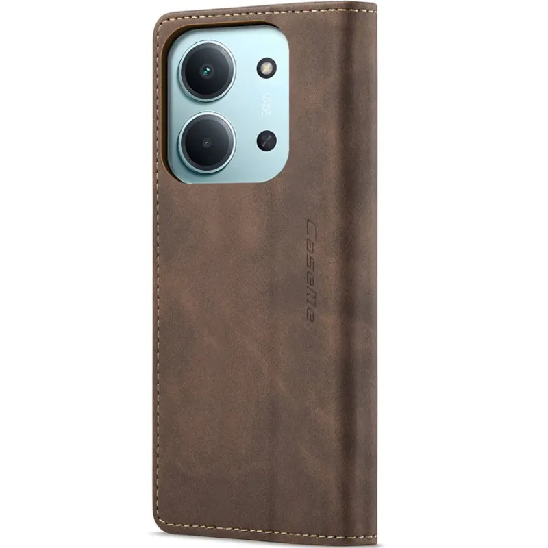 Шкіряний чохол-книжка CaseMe Velvet Nubuck для Xiaomi Poco C85 (Global) – Coffee. Фото 5 з 5
