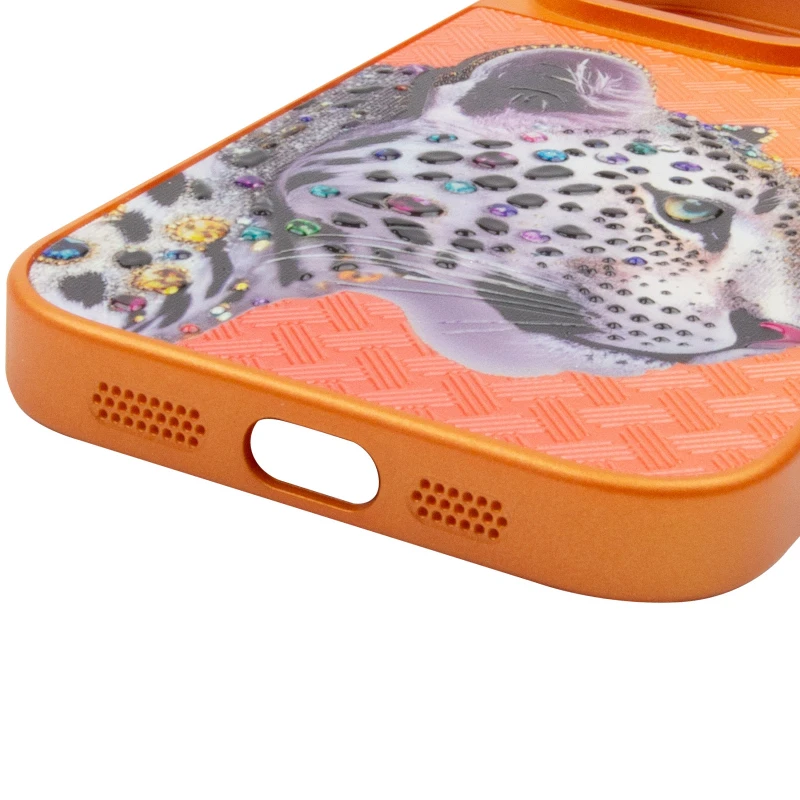 Чехол TPU+PC Crystal Hunt with MagSafe для Apple iPhone 16 Pro – Orange. Фото 7 из 8