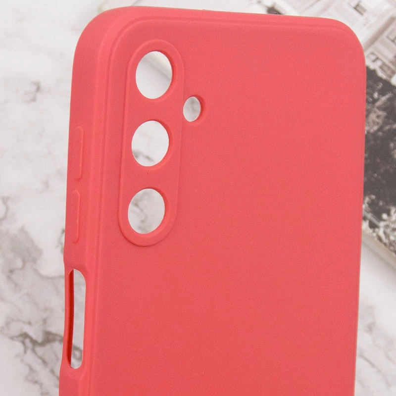 Кольоровий силіконовий чохол із захистом камери на Samsung Galaxy A15 4G/5G – Червоний / Camellia. Фото 5 з 5