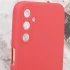 Кольоровий силіконовий чохол із захистом камери на Samsung Galaxy A15 4G/5G – Червоний / Camellia. Фото 5 з 5