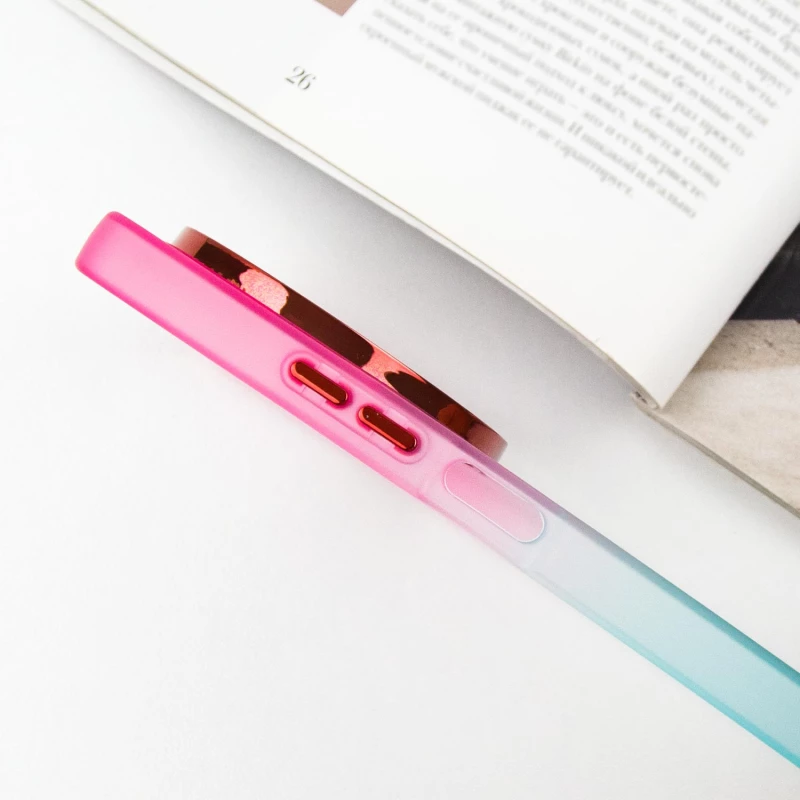 Силіконовий чохол фреш на Xiaomi Redmi A3 – Бірюзовий / Рожевий. Фото 7 з 9