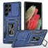 Ударопрочный чехол Square Ring c шторкой на камеру для Samsung Galaxy S22 Ultra – Синий / Navy. Фото 1 из 1