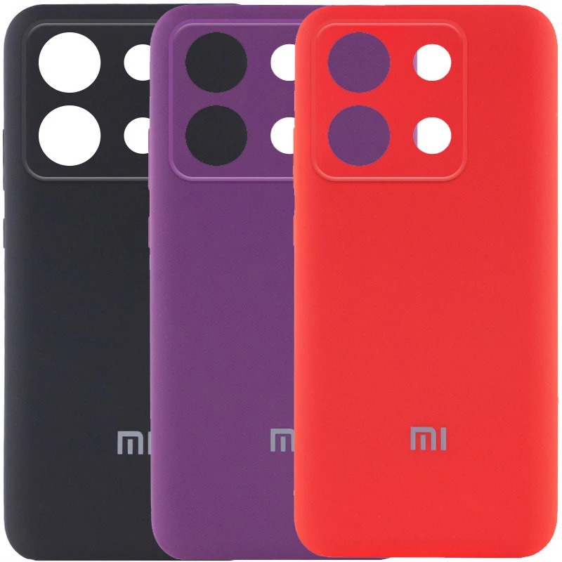 Чохол Silicone Case з закритим низом та захистом камери на Xiaomi Redmi Note 13 5G фото 1 з 1