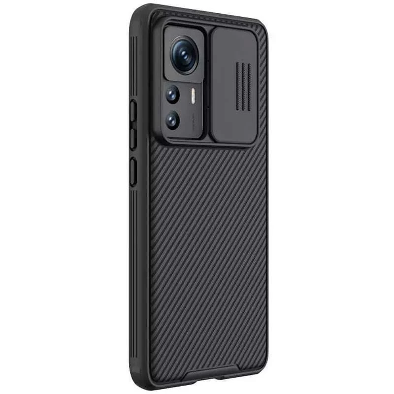 Карбована накладка Nillkin зі шторкою для камери на Xiaomi 12T / 12T Pro – Чорний / Black. Фото 3 з 5