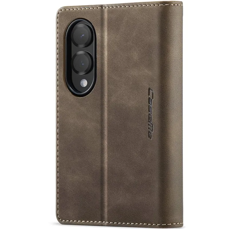 Шкіряний чохол-книжка CaseMe Velvet Matte для Samsung Galaxy Z Fold8 – Coffee. Фото 2 з 6