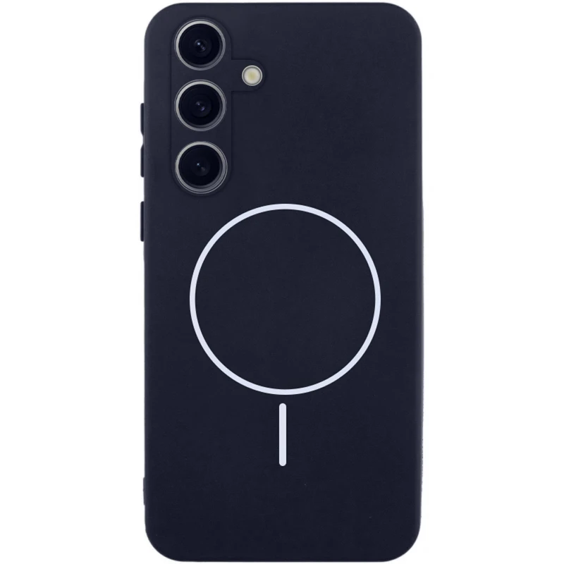 Чохол Silicone Cover Lakshmi Full Camera (AA) with Magnetic Fit для Samsung Galaxy S25 – Темно-синій / Midnight blue. Фото 1 з 1