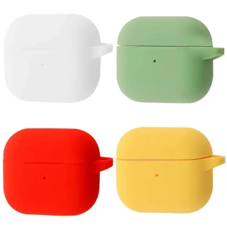 Силиконовый футляр New с карабином для наушников AirPods 3 фото 1 Силиконовый футляр New с карабином для наушников AirPods 3 фото 1 из 3